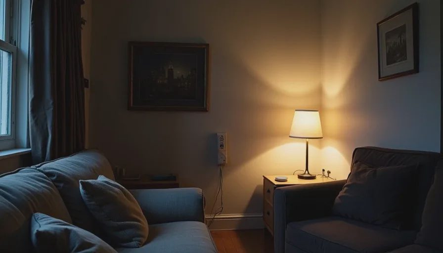Lit corner expands a room, dark corner contracts it.
