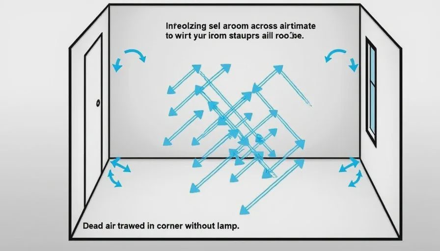 Airflow pattern – dead air in corners.