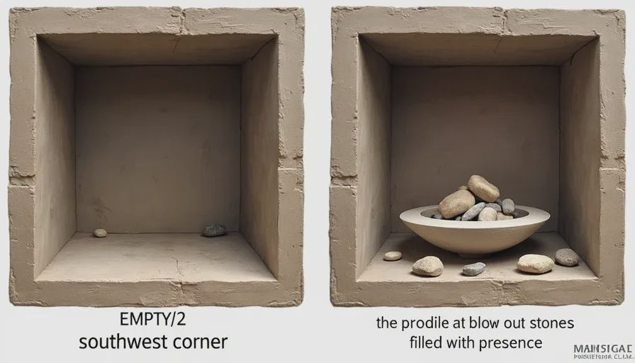 Empty vs filled southwest corner.